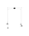 ORION * COLGANTE LED NEGRO/CUERO  4L*8W 3000K